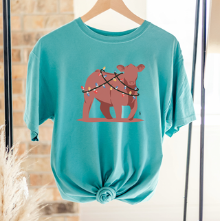 Steer Christmas Lights ComfortWash/ComfortColor T-Shirt (S-4XL) - Multiple Colors!