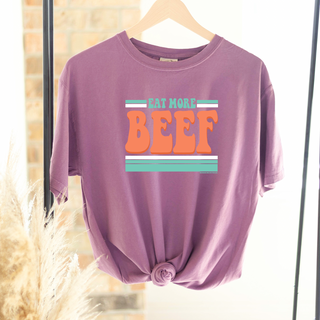 Retro Eat More Beef ComfortWash/ComfortColor T-Shirt (S-4XL) - Multiple Colors!