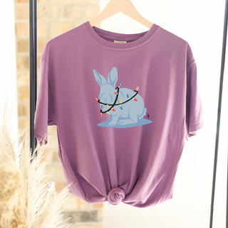 Rabbit Christmas Light ComfortWash/ComfortColor T-Shirt (S-4XL) - Multiple Colors!