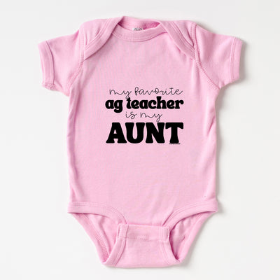 My Favorite Ag Teacher Is My Aunt One Piece/T-Shirt (Newborn - Youth XL) - Multiple Colors!