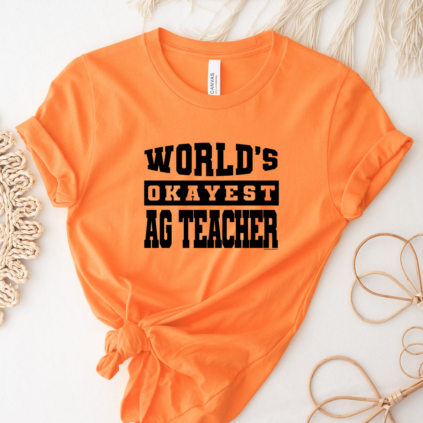 World's Okayest Ag Teacher T-Shirt (XS-4XL) - Multiple Colors!