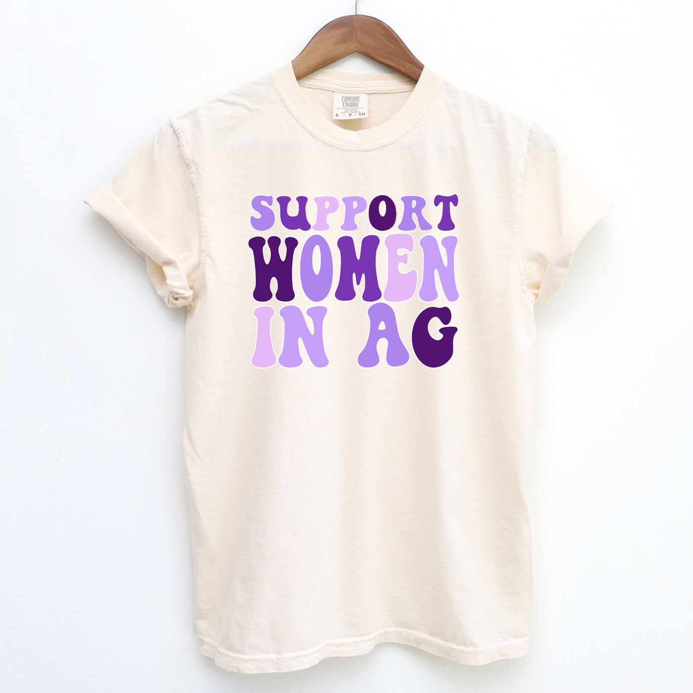 Purple Support Women In Ag ComfortWash/ComfortColor T-Shirt (S-4XL) - Multiple Colors!