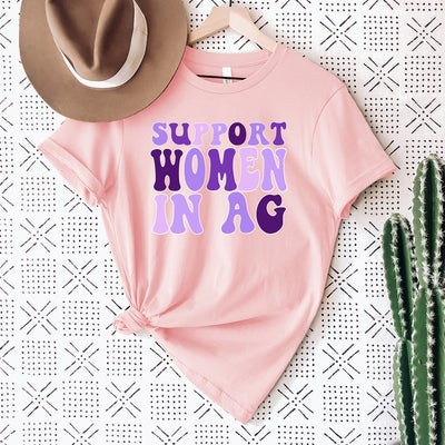 Purple Support Women In Ag T-Shirt (XS-4XL) - Multiple Colors!