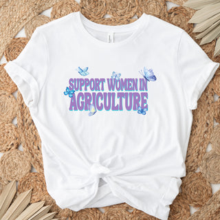 Butterfly Support Women In Ag T-Shirt (XS-4XL) - Multiple Colors!